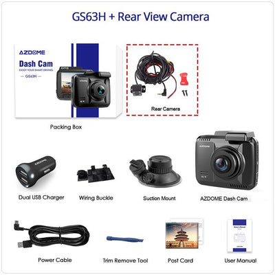 AZDOME Car DVR Dash Cam GS63H